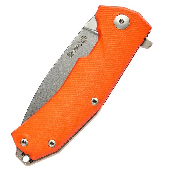 Карманный нож Lionsteel KUR orange (KUR OR), Покрытие клинка: SW (Stonewash), Цвет : Оранжевый, изображение 3