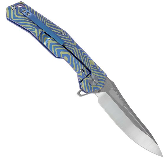 Карманный нож Artisan Zumwalt Titanium Blue/yellow (1808G-BU03), Цвет : Жёлтый/Голубой, изображение 2