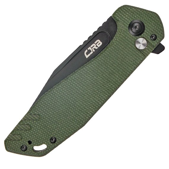 Карманный нож CJRB Riff BB Micarta green (J1928-BMGN), Покрытие клинка: Black PVD , Цвет : Зелёный, изображение 3