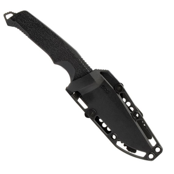 Нож туристический SOG Trident FX Blackout/Straight Edge (17-12-01-57), Цвет : Black, Тип режущей кромки: Гладкое лезвие, изображение 4