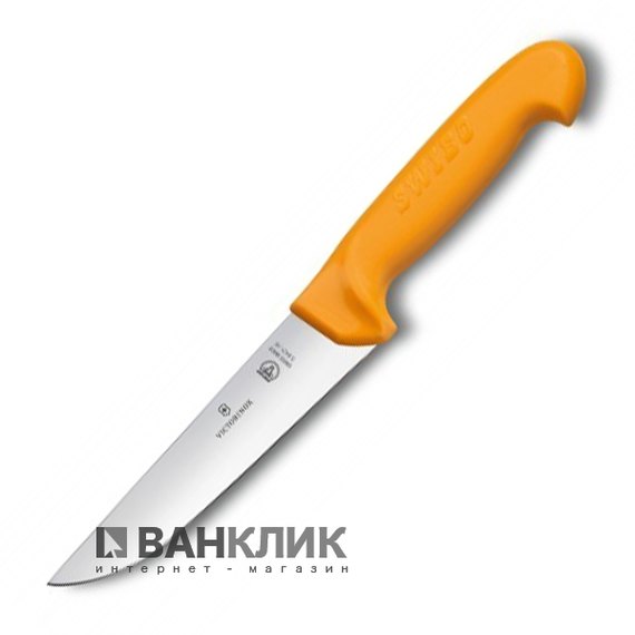 Нож кухонный Victorinox Swibo, Butcher, широкий, желтый, 16 см 5.8421.16