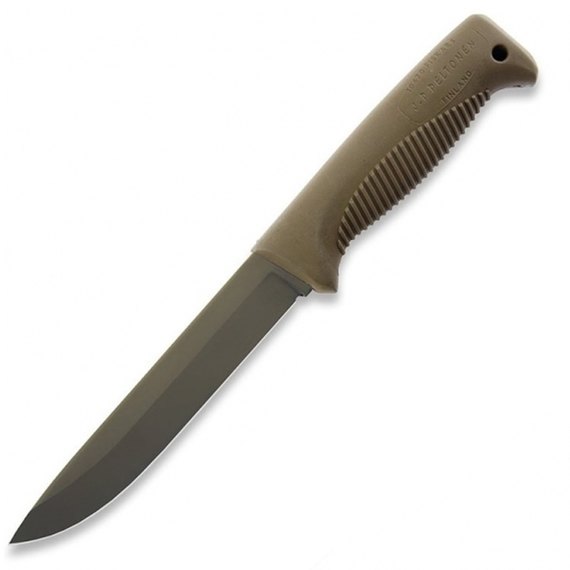 Нож тактический Peltonen M95 Ranger Knife Coyote Handle (cerakote, composite) FJP060, Покрытие клинка: Cerakote, Цвет : Brown