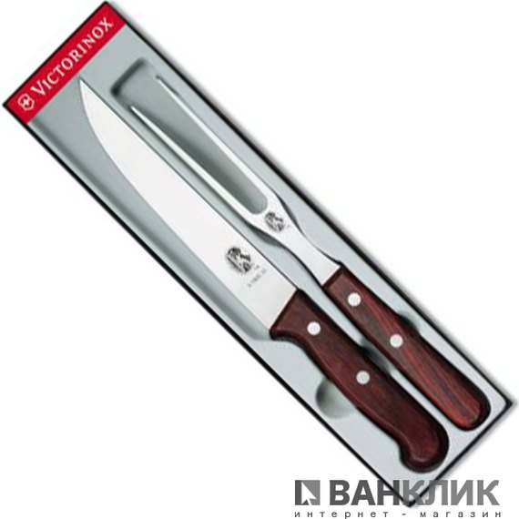 Набор кухонный Victorinox, нож+вилка, розовое дерево 5.1020.2