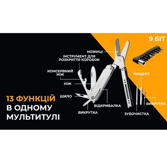 Мини-Мультитул Roxon M3 со сменными битами, серый, изображение 8