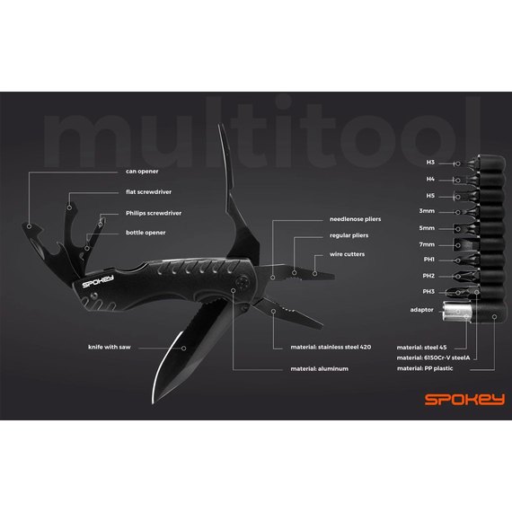Мультитул Spokey black SX-ONE SX-ONE, изображение 9