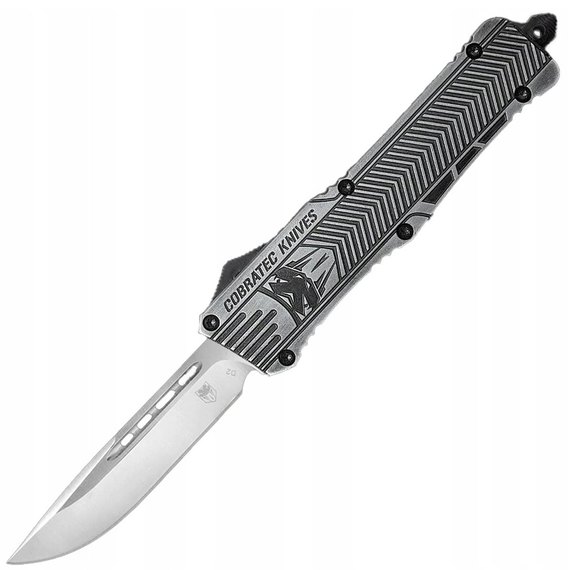 Кишеньковий ніж Cobratec OTF Large Stonewash CTK-1 Drop 06CT055, Колір: Silver