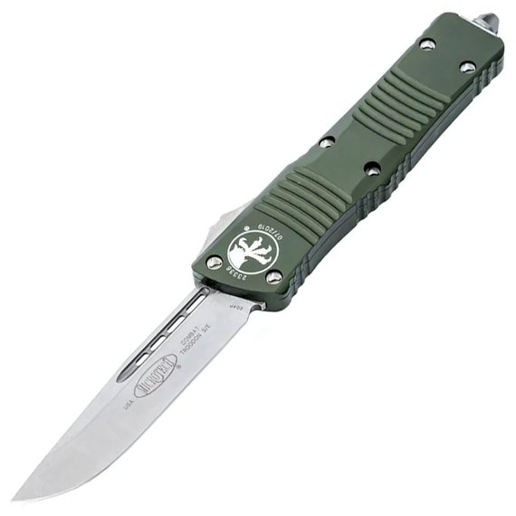 Кишеньковий ніж Microtech Combat Troodon Drop Point Stonewash OD Green (143-10OD), Колір: Green