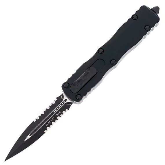 Карманный нож Microtech Dirac Double Edge BB DS Tactical PS (225-2T), Покрытие клинка: Black, Цвет : Black