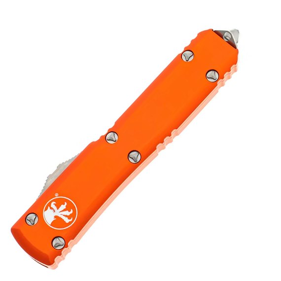 Карманный нож Microtech Ultratech Double Edge Stonewash Orange (122-10OR), Покрытие клинка: SW (Stonewash), Цвет : Orange, изображение 3