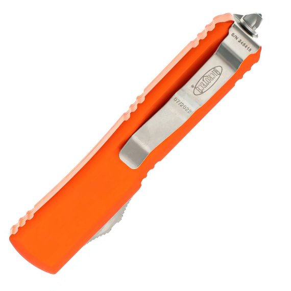 Карманный нож Microtech Ultratech Double Edge Stonewash Orange (122-10OR), Покрытие клинка: SW (Stonewash), Цвет : Orange, изображение 4