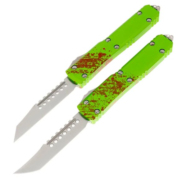 Набір кишенькових ножів Microtech Ultratech Hellhound-Warhound Zombie Combo Set (119-10SETZTS)