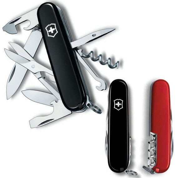 Багатофункціональний ніж Victorinox Climber Ukraine чорно-червоний 1.3703.3.1, Колір: Black/Red, зображення 2