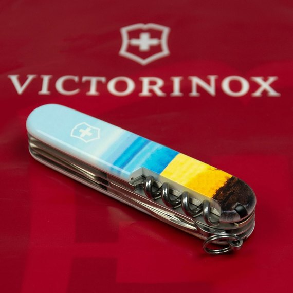 Багатофункціональний ніж Victorinox Climber Ukraine Марка російський воєнний корабель… ВСЕ! 1.3703.3.T3120h, Принт: Марка русскій воєнний корабль… ВСЬО!, зображення 4