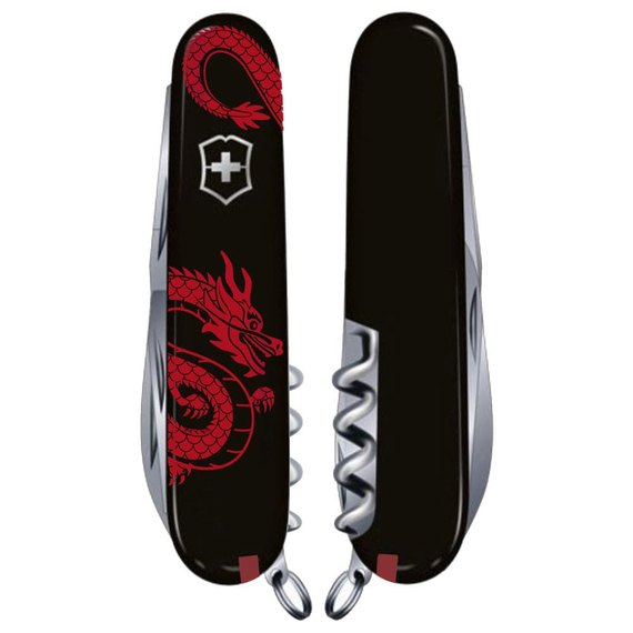Багатофункціональний ніж Victorinox Spartan Zodiac Червоний дракон 1.3603.3.Z3361u, Принт: Червоний дракон
