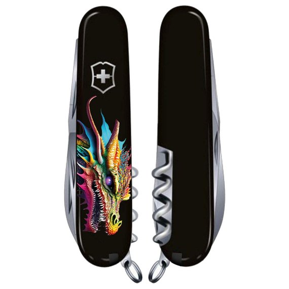 Багатофункціональний ніж Victorinox Spartan Zodiac Яскравий дракон 1.3603.3.Z3330u, Принт: Яскравий дракон