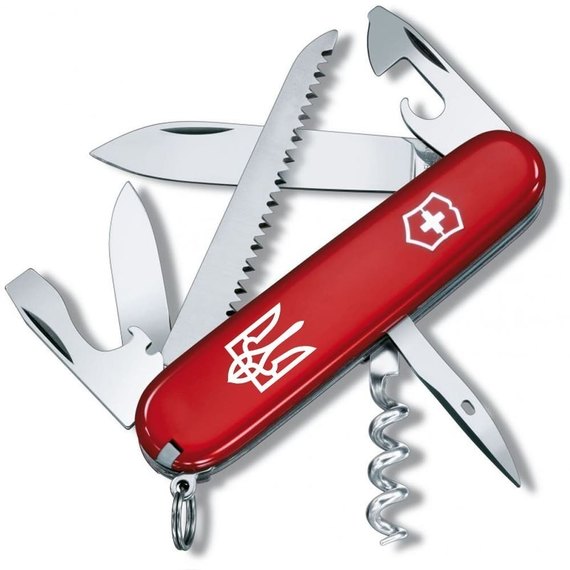Багатофункціональний ніж Victorinox Camper Ukraine 1.3613_T0010u, Колір: Red