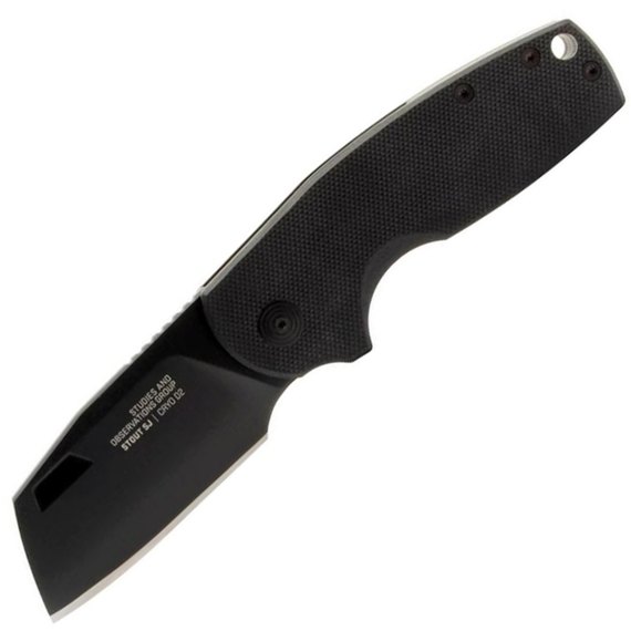Ніж туристичний SOG Stout SJ, Blackout, Cleaver (SOG 16-03-07-57), Колір: Black