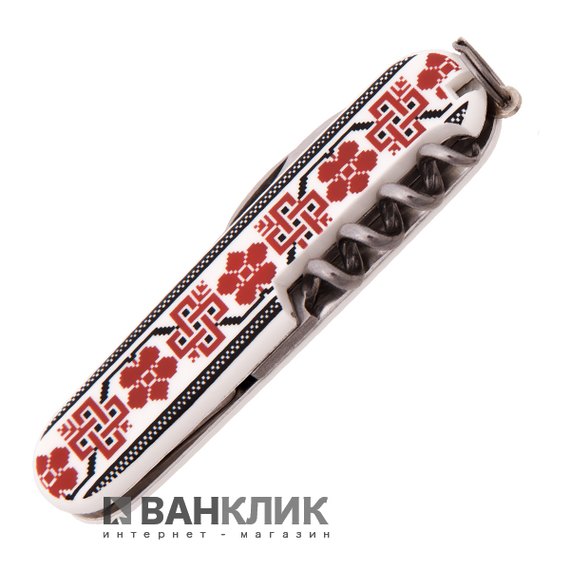 Нож Victorinox Swiss Army Waiter, белый, вышивка №2/тризуб 0.3303.7R2/2