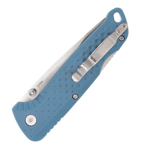 Нож туристический SOG Adventurer LB, Nordic Blue/Satin (13-11-03-43), Покрытие клинка: Satin, Цвет : Blue/Satin, изображение 5