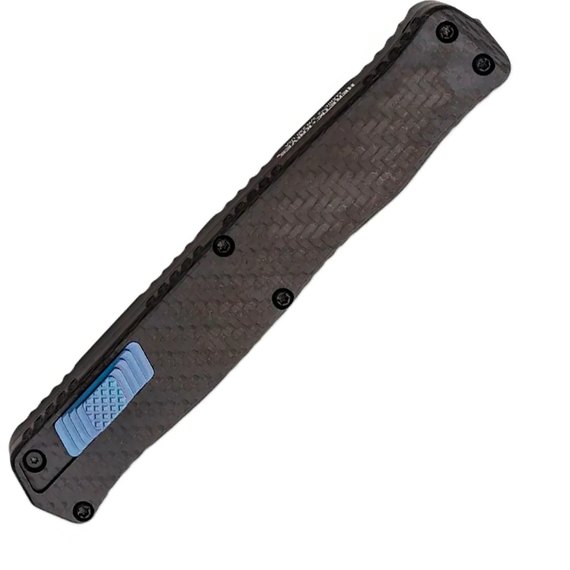 Кишеньковий ніж Heretic Cleric II Double Edge Stonewash CF Blue (H020-2A-CF/BLU), Покриття клинка: SW (Stonewash), Тип ріжучої кромки: Гладке лезо, зображення 3