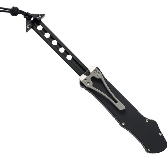 Кишеньковий ніж Heretic Hydra Tanto Stonewash Serrated Black (H006-2C), Покриття клинка: SW (Stonewash), Колір: Black, Тип ріжучої кромки: Серрейтор, зображення 7