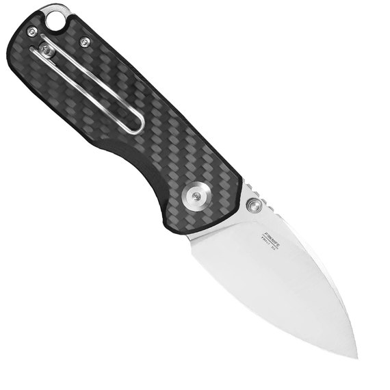 Маленький складной нож Firebird FH925-CF черное тиснение, Цвет : Black, Материал рукояти: G-10/Carbon Fiber, изображение 2