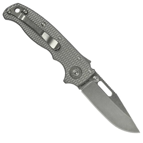 Кишеньковий ніж Demko AD20.5 Clip Point 20CV Milled Titanium (205-20CV-TI-TEX-CP), зображення 2