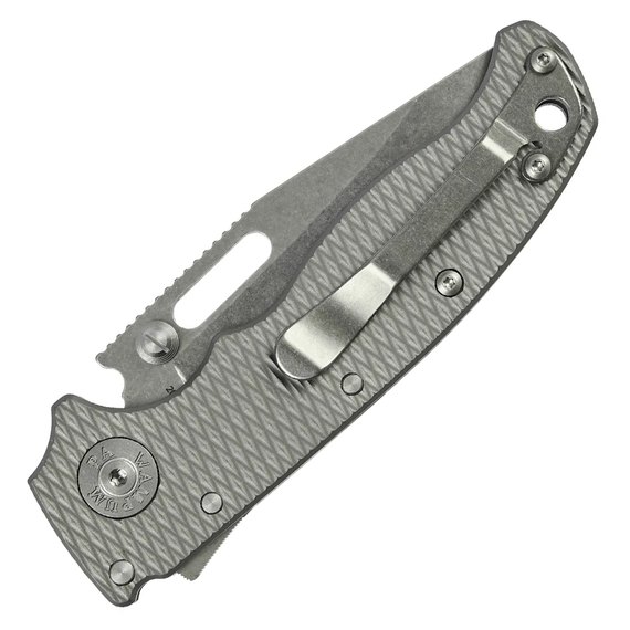 Кишеньковий ніж Demko AD20.5 Clip Point 20CV Milled Titanium (205-20CV-TI-TEX-CP), зображення 3