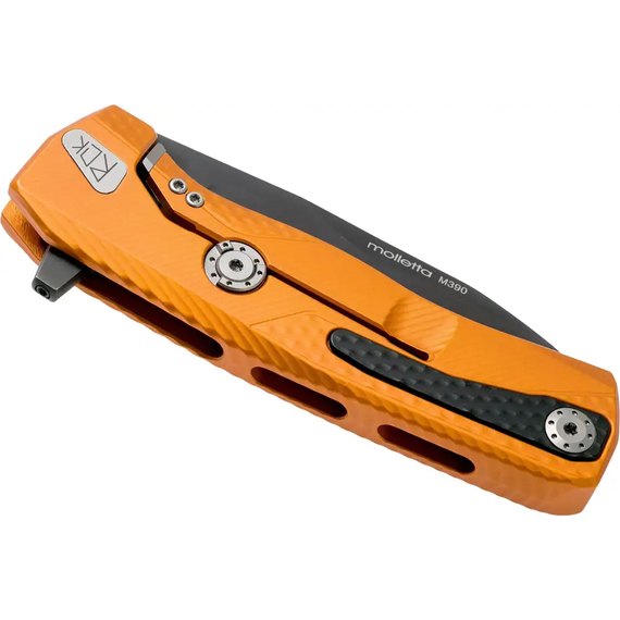 Кишеньковий ніж Lionsteel ROK Aluminum Orange Black (ROK A OB), зображення 4