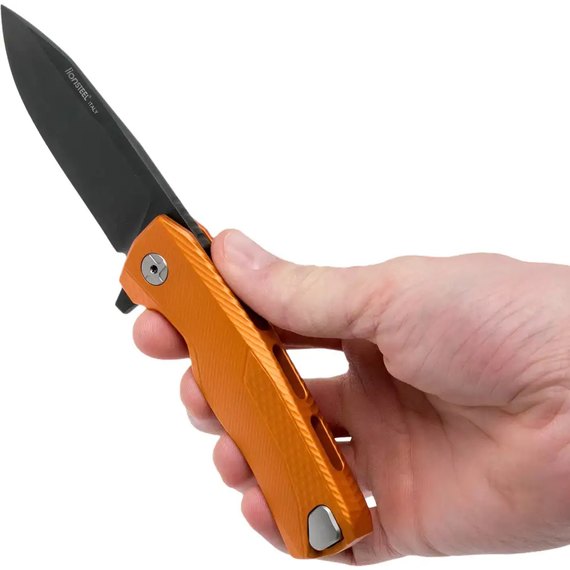 Кишеньковий ніж Lionsteel ROK Aluminum Orange Black (ROK A OB), зображення 6