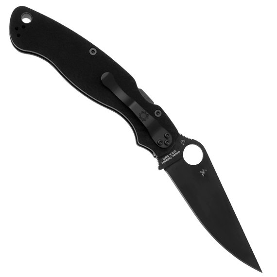 Карманный нож Spyderco Military 2 Black Blade (C36GPBK2), Покрытие клинка: Алмазоподобное углеродное покрытие (DLC), Цвет : Black, изображение 2