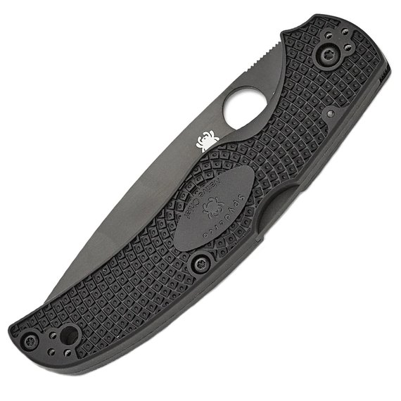 Кишеньковий ніж Spyderco Native Chief Black Blade (C244PSBBK), Покриття клинка: DLC, Колір: Black, Тип ріжучої кромки: Напівсеррейтор, зображення 3