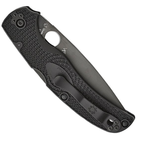 Кишеньковий ніж Spyderco Native Chief Black Blade (C244PSBBK), Покриття клинка: DLC, Колір: Black, Тип ріжучої кромки: Напівсеррейтор, зображення 4