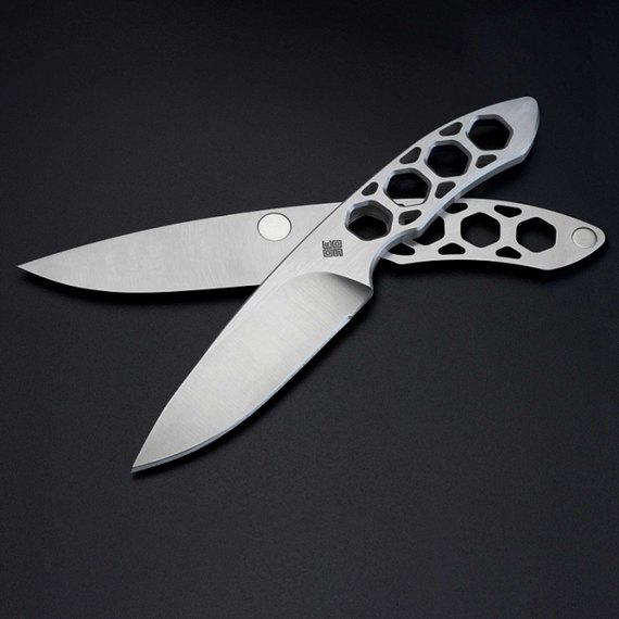 Набір сувенірних ножів Ocaso Duo Desk Knife Spear Point із підставкою з деревини горіха (80DKS), зображення 3