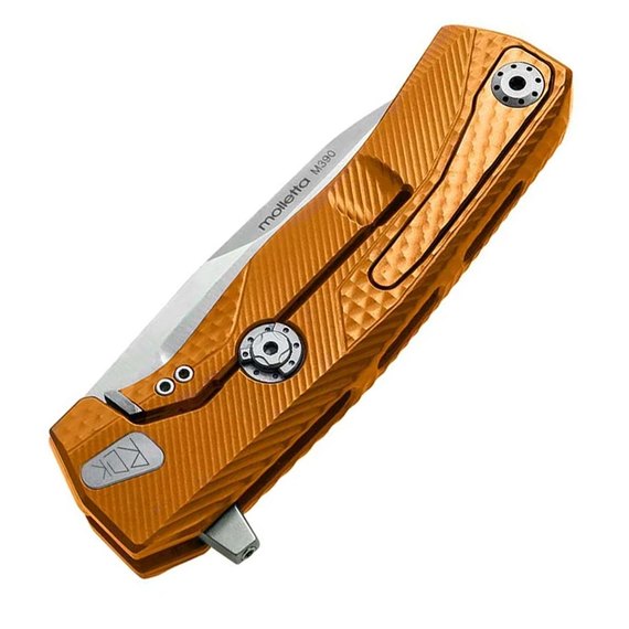 Ніж Lionsteel Rok Aluminum Satin ц:orange 01LS140, Покриття клинка: Satin, Колір: Orange, зображення 2