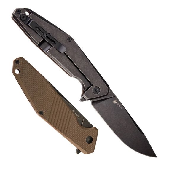 Кишеньковий ніж Ruike D191-W, Колір: Коричневий, зображення 2