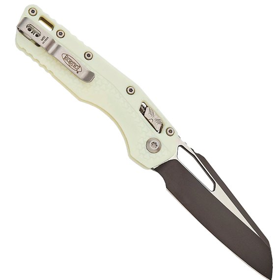 Кишеньковий ніж Microtech MSI Black Blade White (210T-1PMWH), Покриття клинка: Black, Колір: White, зображення 2