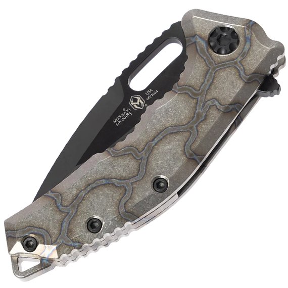Кишеньковий ніж Heretic Medusa Tanto DLC Magnacut Flamed Titanium Grey (H009-6A-FTI), зображення 3