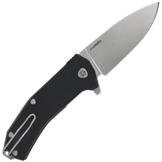 Кишеньковий ніж Lionsteel Kur G10 Black (KUR BK), Покриття клинка: SW (Stonewash), Колір: Чорний, Матеріал рукояті: G-10, зображення 2