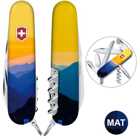 Багатофункціональний ніж Victorinox Camper Ukraine Гірський краєвид 1.3613.7.T3190pw, зображення 3