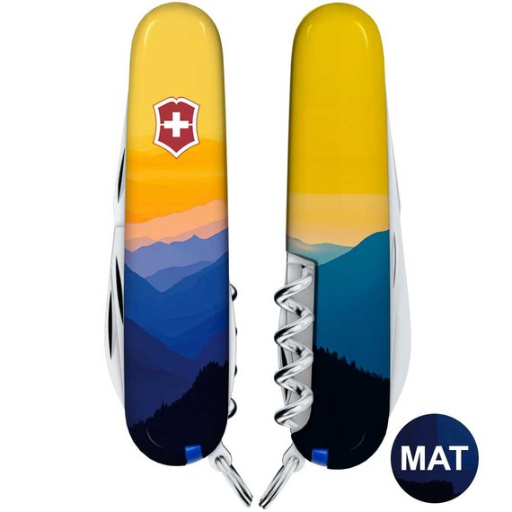 Багатофункціональний ніж Victorinox Camper Ukraine Гірський краєвид 1.3613.7.T3190pw, зображення 2
