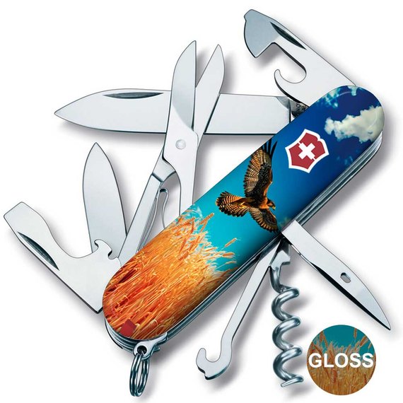 Багатофункціональний ніж Victorinox Climber Ukraine Вільний Сокіл 1.3703.7.T3230pw