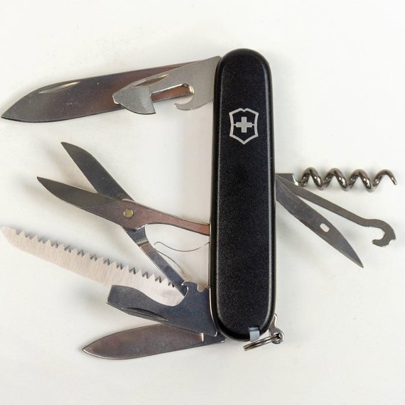 Многофункциональный нож Victorinox Huntsman Mat черный матовый лак с желтым логотипом 1.3713.3_M0007p, изображение 3
