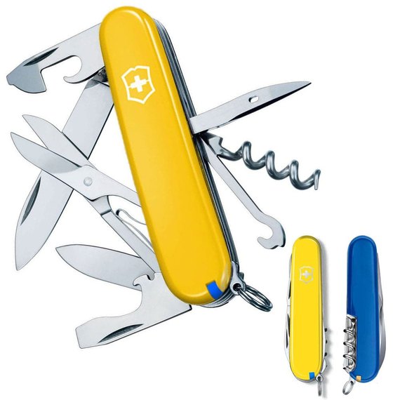 Багатофункціональний ніж Victorinox Climber Ukraine жовто-синій 1.3703.8.2, зображення 2