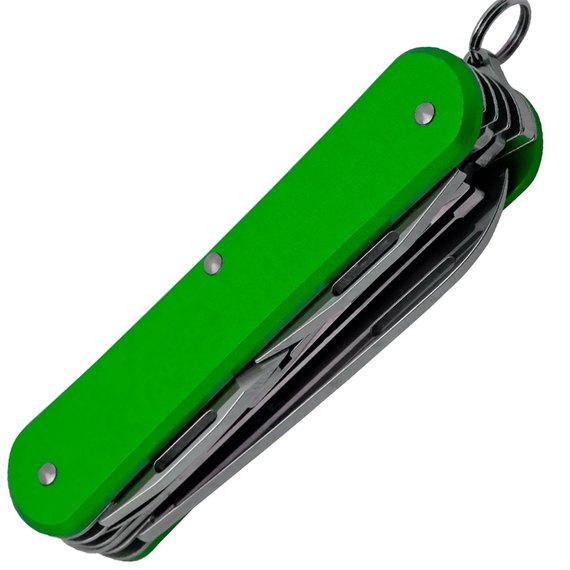 Многофункциональный нож для выживания Fox Vulpis Aluminium od green (FX-VP130-SF5 OD), Цвет : Зелёный, Материал рукояти: Алюміній, изображение 2