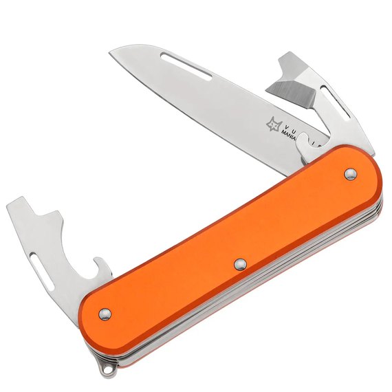 Многофункциональный нож Fox Vulpis Aluminium orange (FX-VP130-3 OR), Цвет : Оранжевый, Материал рукояти: Алюміній