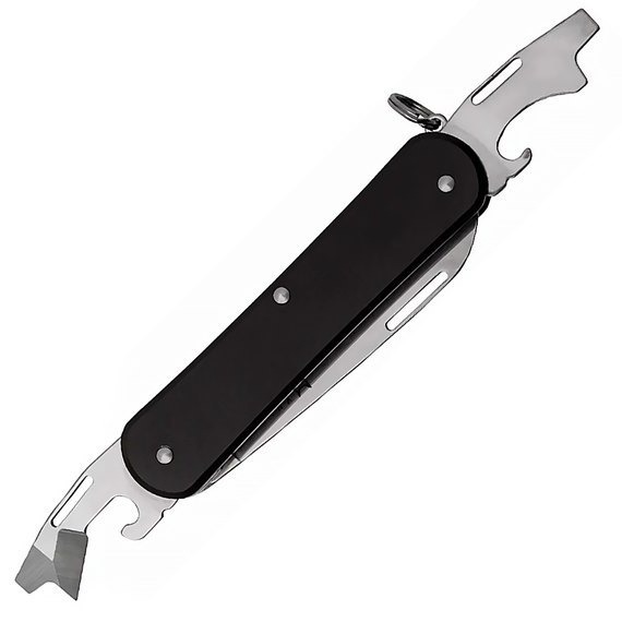 Многофункциональный нож Fox Vulpis Aluminium black (FX-VP130-3 BK), Цвет : Чёрный, Материал рукояти: Алюміній, изображение 4