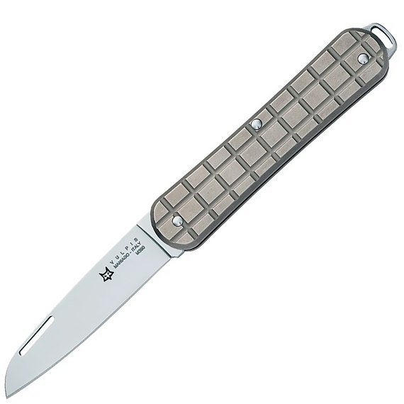 Маленький складной нож Fox Vulpis Granade Pattern Titanium gray (FX-VPGP130 TI), Цвет : Серый, Материал рукояти: Титан