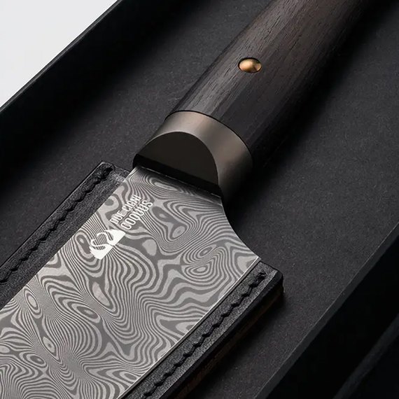 Кухонный нож Due Cigni Coquus Kengata Damask 180 mm brown (2C 2102 DGD), изображение 3