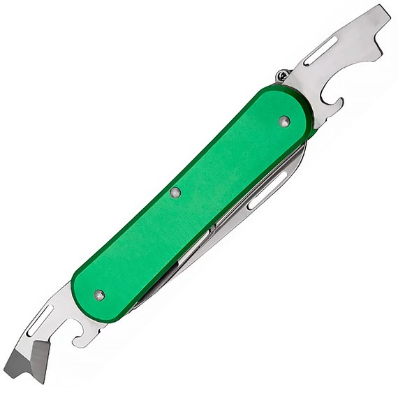 Многофункциональный нож Fox Vulpis Aluminium od green (FX-VP130-F4 OD), Цвет : Зелёный, Материал рукояти: Алюміній, изображение 3
